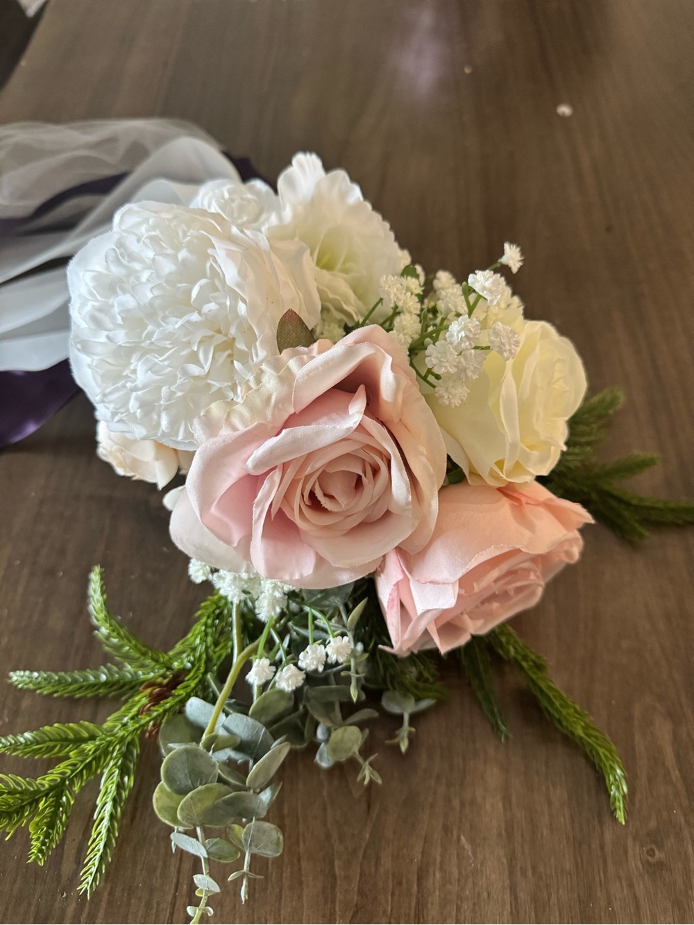 Chair / Vase Bouquet with Ribbon